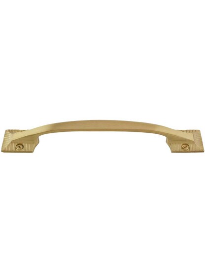 Vintage 1900 Cabinet Pull - 5 inch Center-to-Center in Satin Brass.